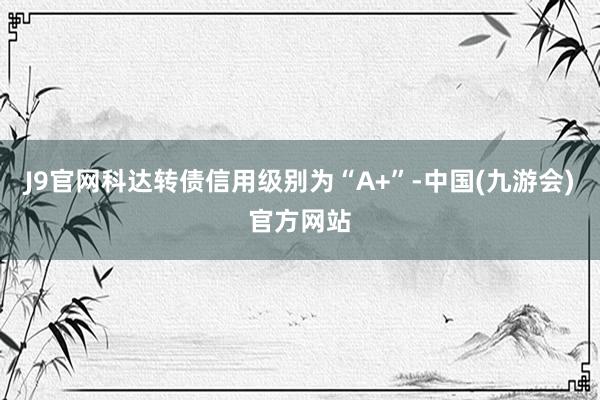 J9官网科达转债信用级别为“A+”-中国(九游会)官方网站