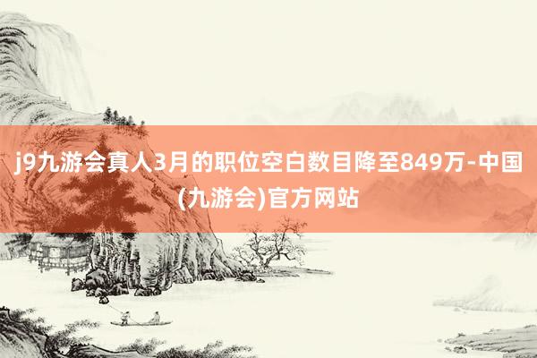 j9九游会真人3月的职位空白数目降至849万-中国(九游会)官方网站